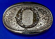 Custom Initial Large Letter O Sterling And 24K Gold Plated Belt Buckle By ADM picture