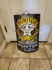 Rare  Stoves, Ranges And Furnaces  MONITOR Curved Porcelain Advertising Sign picture