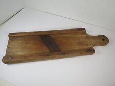 Vintage Wooden Mandolin, Kraut Cabbage Slaw Cutter Slicer Shredder well used 16