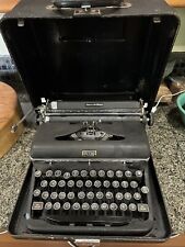 Vintage 1940s Royal Quiet De Luxe Black Portable Typewriter and Case picture