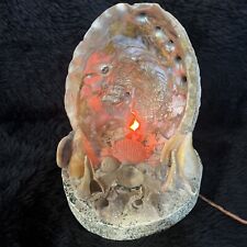 Vintage 50’s Mid Century MCM Abalone  Sea Shell Beach Art TV Lamp picture