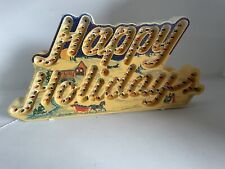 VINTAGE DYNASTY HARD PLASTIC Happy Holidays H3 picture