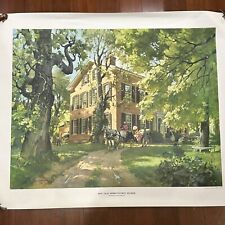50s My Old Kentucky Home Haddon Sundblom 41.5 x 51 Print original tube & papers picture