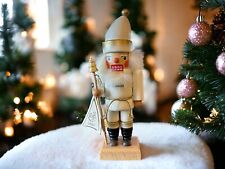 Christian Ulbricht Vintage Handcrafted Wooden Nutcracker “White Santa