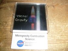 RARE NASA LENTICULAR CARD - MICRO GRAVITY COMBUSTION SCIENCE - NASA 1G FLAME picture