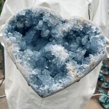 17.6lb Natural Blue Celestite Cluster Geode From Sankoany, Madagascar picture