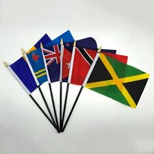 CARIBBEAN Hand Table Flags ALL COUNTRIES Without Base Country Display Islands UK picture