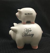 Ceramic “His Money  & Her Money  Piggy Bank” picture