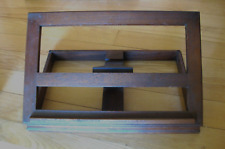 VTG DREXEL HERITAGE BOOK/ BIBLE / DICTIONARY STAND~BLK. WALNUT WOOD~BRASS LABEL picture