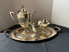 Vintage Sheets-Rockford 1875 Silverplate Tea Set with Tray #3500 picture
