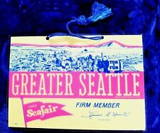 Rare 1963 Seattle Seafair Greater Seattle Firm Member Placard Ton of Fun picture