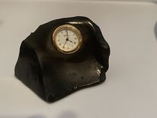 Daum Black Clock Pendulette Pm Noir Roche 01961-3 picture