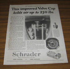 1927 Vintage Ad Schrader Tire Valve Caps Brooklyn,NY picture