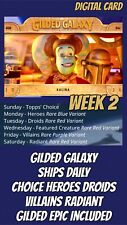 Topps Star Wars Card Trader GILDED GALAXY Week 2 All Epic Gilded Rare UC 18 Card picture