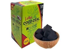 Irfaz Coco-Zeal Natural Coconut Shell Charcoals 120 Cube Afzal Hookah Retail Pkg picture