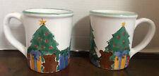 Starbucks Set Of 2 Large Coffee Mugs Christmas Tree Gift Teddy Bear Star Hungary picture