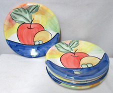 BELLA Ceramica Alfresco Hand Painted Salad Dessert Appetizer Plates 8.7