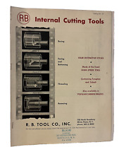 R.B. TOOL CO. INTERNAL PRECISION CUTTING TOOLS CATALOGS 101-106 JB101 picture