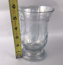Vintage PRINCESS HOUSE Crystal Etched Footed 5 1/2