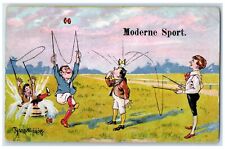 c1920's Boys Modern Sports Netherlands Juggling Rotterdam Vintage Postcard picture
