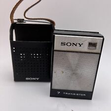 Vintage Sony RED 2R30 7 Transistor AM Radio w/Case VG Condition picture