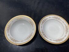 Mikasa Pair Colony Gold 8.5” Rimmed Soup Bowls EXC picture