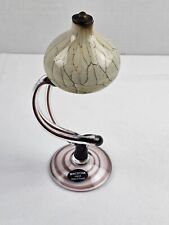 Vintage Hand Blown Art Glass Oil Lamp Macocha Original Poland 8