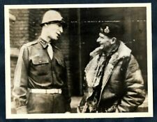 WWII ALLIED LEADERS SIR BERNARD MONTGOMERY & WILLIAM H SIMPSON 1944 Photo Y 246 picture