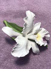 HOMCO Masterpiece Porcelain Bone China Lily Orchid Flower figurine 1985 picture