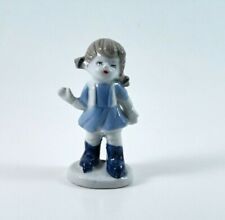 Porcelain Figurine Girl Waving 4 Inches picture