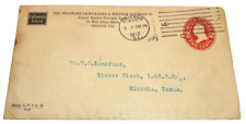 1912 DELAWARE LACKAWANNA & WESTERN DL&W USED COMPANY ENVELOPE I&GN MINEOLA TEXAS picture