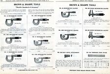 1941 2pg Print Ad of Brown & Sharpe Micrometer Calipers picture