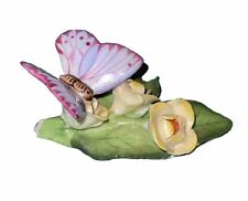 Herend Porcelain Figurine Butterfly On Flower Minor Damage Cute picture