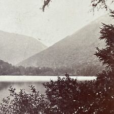 Antique 1870s Echo Lake Franconia Notch NH Stereoview Photo Card V1894 picture