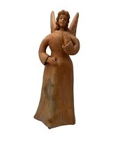 Terra-cotta Angel  Candle Holder Folk Art Pottery 9” Tall Guatemala picture