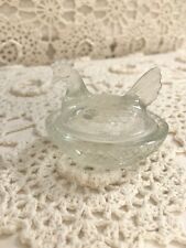 Vintage Glass Chicken Hen on Nest Salt Candy/Nut Dish LE Smith Clear picture