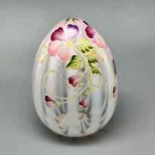 Fenton Glass Limited Edition Hand Painted White Opalescent Egg Figurine picture