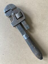 Stillson Wrench 8” The Oswego Tool Co NY Adjustable Wooden Handle Pipe Monkey picture