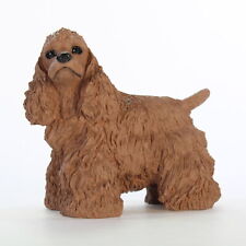 Cocker Spaniel Figurine Hand Painted Statue Brown picture