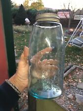 Vintage Mason's  Patent Nov 30TH 1858 Half Gallon Fruit Jar Teal Blue picture