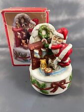 Porcelain Revolving Musical Santa Figurine Christmas picture