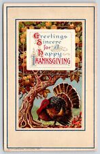Thanksgiving Calligraphy~Turkey Under Loaded Apple Tree~1913 John Winsch picture