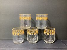 Set of 5 VINTAGE CORELLE BUTTERFLY GOLD 4 Oz Glassware Juice (JM6) picture