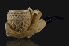 TEKIN Ornate Large Claw  Pipe BLOCK MEERSCHAUM-NEW-HAND CARVED W Case#1094 picture