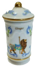 Ginger Jar-Lenox Fine Porcelain 1993 The Spice Carousel w/Lid Gold Fill Trim picture