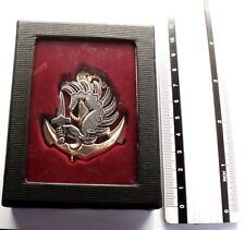 FRENCH COLONIAL MARINE PARATROOPER Badge Repro in Display Box. picture