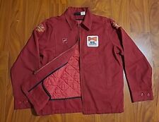 Vintage Anheuser Busch BUDWEISER Red Beer Delivery Man Jacket Coat Uniform Med R picture