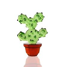 Hand Blown Glass Cactus Figurine Craft Crystal Paperweight Collectibles Decor picture