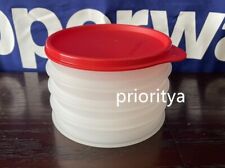 Tupperware Hamburger Keeper Four Freezer Safe Patty Keeper with Red Seal New picture
