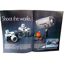 1969 Kodak Camera Projector 2 Page Ad vintage Original ad picture